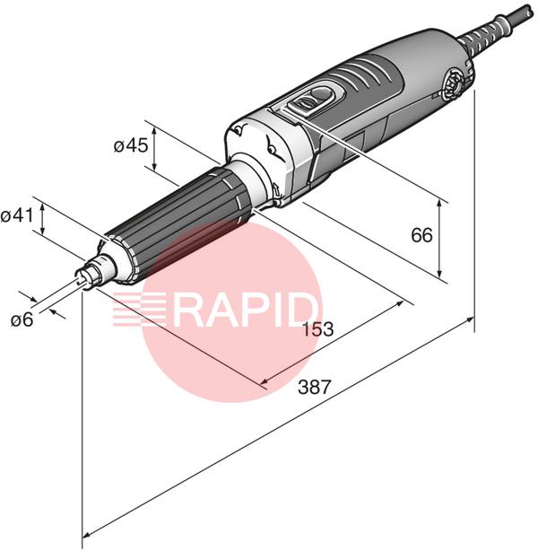 72232560000  FEIN GSZ 4-90 EL 350W Long Neck Die Grinder - 230v